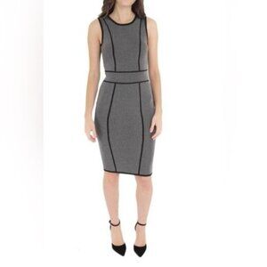 John and Jenn Sparkled silver Bodycon Midi Dress Large New